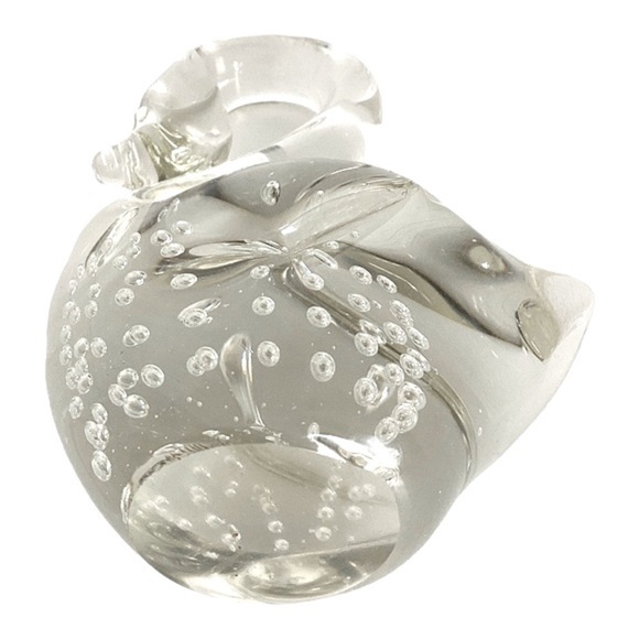 Art Glass Swan Figurine Paperweight Artisan Hand Blown Controlled Bubbles VTG - Picture 11 of 14